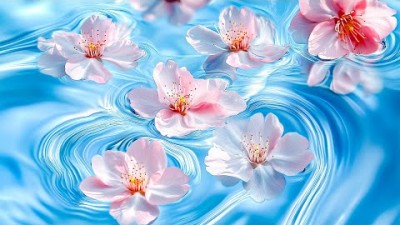 감정 디톡스 꽃잎에 흐르는 물처럼 생각을 정화하세요 | 마음을 고요하게 씻어내세요